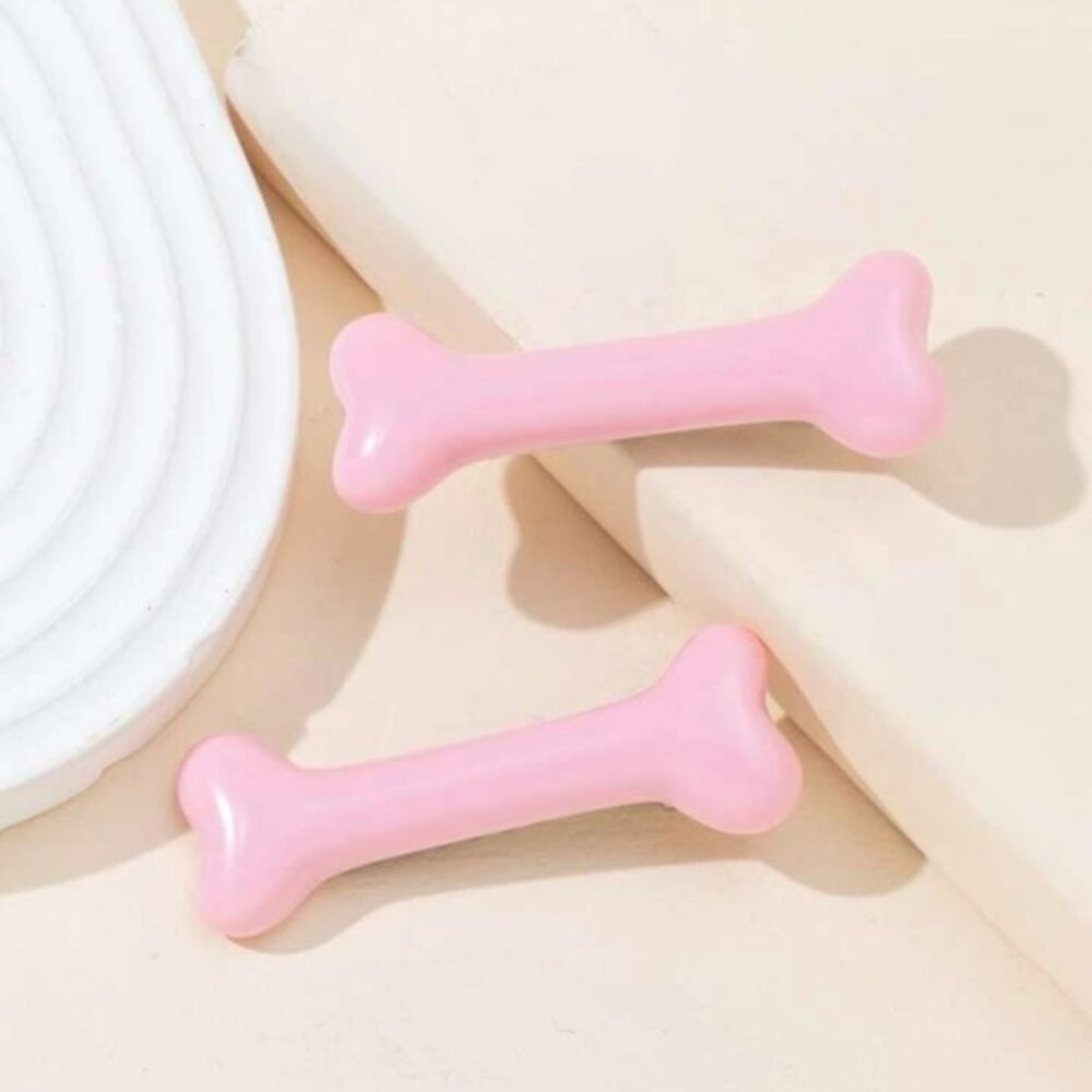💀 Awesome Pair of pastel pink skeleton bone barrettes 💀
